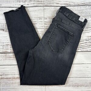 Frank & Eileen Sligo Skinny Jeans Cropped Sz 30 Black Denim Pants Made In USA